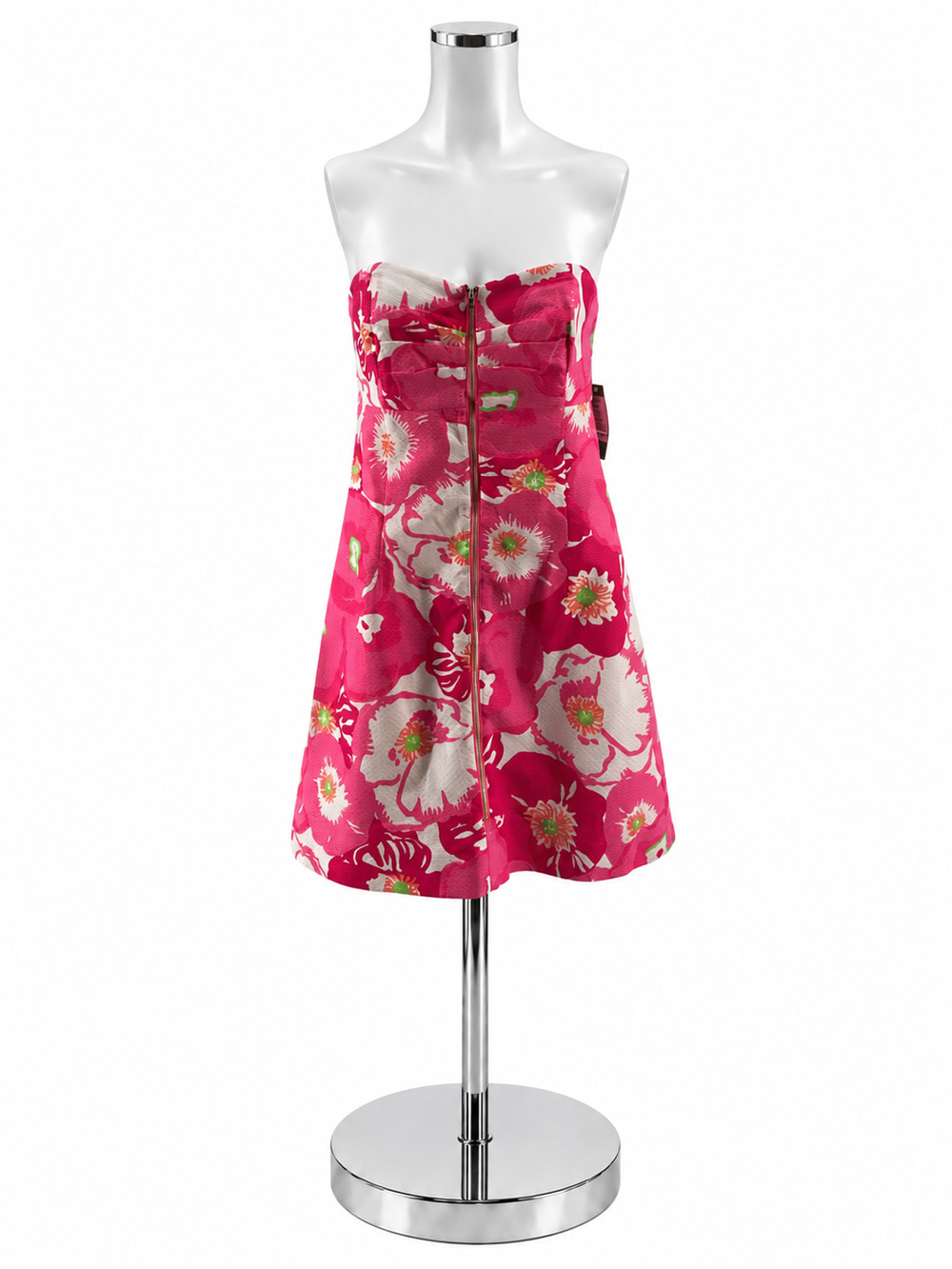 Lilly Pulitzer Delia Strapless Seersucker Dress Floral Print NWT Size 6